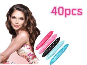 img 3 attached to 🌀 Locisne 40pcs No Heat Curlers for Long Hair DIY - Sleep-In Hair Rollers (5 Colors)