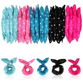 img 4 attached to 🌀 Locisne 40pcs No Heat Curlers for Long Hair DIY - Sleep-In Hair Rollers (5 Colors)