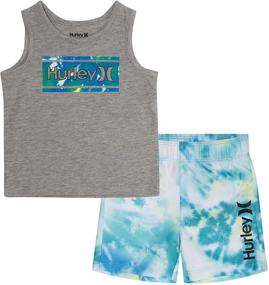 img 2 attached to Hurley Toddler Shorts 2 Piece Hyper Boys' Clothing