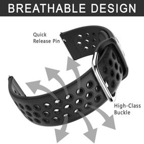 img 2 attached to HALLEAST Compatible Breathable Replacement Wristband