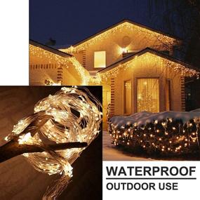 img 2 attached to 🎄 YITING 8 Modes 200 LED Spray Fairy String Lights - Stunning Cascading Waterfall Effect - Battery Operated Waterproof String Lights for Christmas Wedding Party Home Outdoor Indoor Decoration