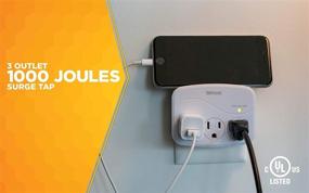 img 3 attached to Woods 41034 Surge Protector: 3-Outlet Power Strip with 1000J Protection