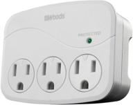 woods 41034 surge protector: 3-outlet power strip with 1000j protection logo