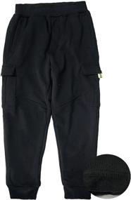 img 4 attached to ABALACOCO Winter Cotton Thermal Trousers Boys' Clothing