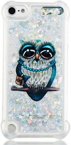 img 1 attached to HMTECHUS IPod Touch 5 Case Touch 6 Case Cute 3D Pattern Quicksand Diamonds Floating Luxury Shiny Glitter Flowing Liquid Shockproof Protect Silicone Cover For IPod Touch 5/6 Bling Owl YB