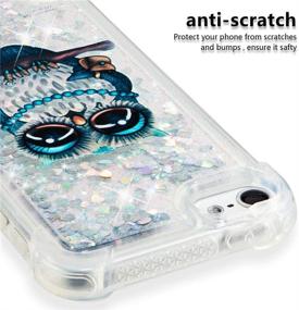 img 2 attached to HMTECHUS IPod Touch 5 Case Touch 6 Case Cute 3D Pattern Алмазы зыбучих песков Плавающая роскошь Блестящий блеск Текущая жидкость Противоударный защитный силиконовый чехол для IPod Touch 5/6 Bling Owl YB