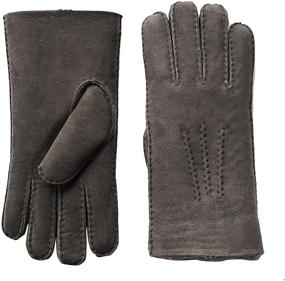 img 4 attached to YISEVEN Sheepskin Shearling Leather Mittens Men's Accessories in Gloves & Mittens