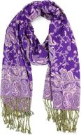 🧣 reversible paisley pashmina scarves & wraps: elegant women's accessories logo