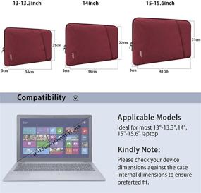 img 1 attached to 13-13.3 Inch Water-Resistant Laptop Sleeve Case for Business, compatible with MacBook Air/Pro 13 Inch Notebook - Protective Tablet and Laptop Sleeve Bag for Men and Women