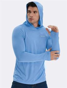 img 2 attached to Performance Long Sleeve UV Shirt for Fishing, Running, and Hiking - Men's UPF 50+ Sun Protection Lightweight Hoodie