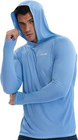 img 4 attached to Performance Long Sleeve UV Shirt for Fishing, Running, and Hiking - Men's UPF 50+ Sun Protection Lightweight Hoodie