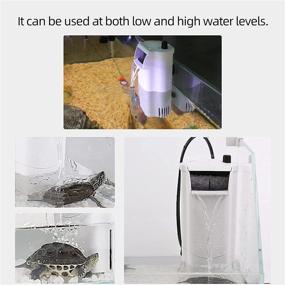 img 1 attached to 🐢 COOSPIDER Low Water Level Turtle Tank Filter: Whisper Quiet 10-20 Gallon Bio Filter Cartridge for Small Fish Tank, Amphibians, Frogs, Crabs - Keeps Your Tank Clean and Clear! 80GPH