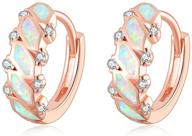 👂 cinily 18k gold hoop earrings for women girls, small hoop or cross earrings with opal huggie, lightweight & hypoallergenic earrings for sensitive ears logo