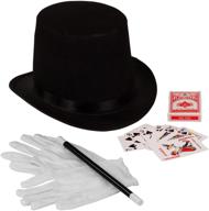 🎩 seo-enhanced magician costume gloves with bonus cards logo