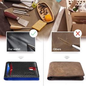 img 2 attached to 🏦 RUNBOX Minimalist Leather Wallets: Blocking Men's Accessories for Secure Cards, Cash, and Organized Money