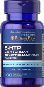 img 1 attached to Puritan's Pride 5-HTP 50mg - Природное средство для поддержания настроения и сна