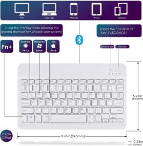 img 1 attached to 🔌 Detuosi iPad Keyboard Case 9.7 for iPad Pro 9.7, iPad 2018 (6th Gen), iPad 2017 (5th Gen), iPad Air 2, Air 1 - Auto Sleep/Wake, Detachable Wireless Bluetooth Keyboard, Multiple Angle Stand