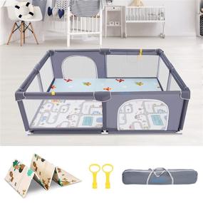 img 4 attached to 👶 Toddlers Portable Playards, Sesuatu 71X59Inches - Kids' Home Store