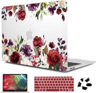 🌸 matte frosted hard shell cover for macbook pro 13 inch with touch bar - 2019 2018 2017 2016 release - model a2159 a1989 a1706 - keyboard cover & screen protector included - colorful flowers design logo