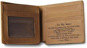 img 4 attached to Engraved Bifold Wallet Forever AMZ W04 008 MomSon Men's Accessories in Wallets, Card Cases & Money Organizers