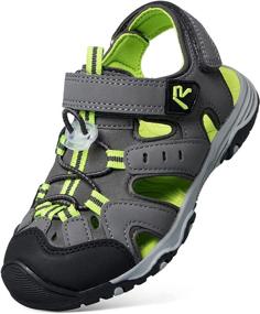 img 4 attached to RUNSIDE Closed Toe Outdoor Sandals: 👟 Durable Athletic Boys' Shoes for Active Adventures