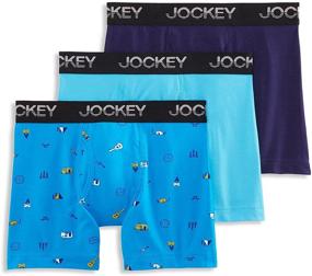 img 1 attached to 🩲 Хлопковые тянущиеся боксеры Детская одежда от Jockey Underwear