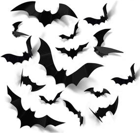 img 4 attached to Halloween Decoration Realistic Stickers Hallowmas Home Decor in Window Treatments
