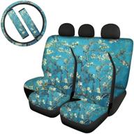 🌸 stylish and protective upetstory car seat covers set for women - van gogh almond blossom tree design - universal fit logo