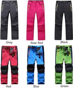 img 2 attached to LANBAOSI Outdoor Hiking Fleece Pants - Waterproof Boys' Clothing