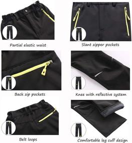 img 1 attached to LANBAOSI Outdoor Hiking Fleece Pants - Waterproof Boys' Clothing