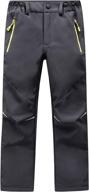 lanbaosi outdoor hiking fleece pants - waterproof boys' clothing logo