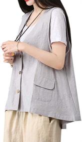 img 2 attached to SCOFEEL Womens Button Sleeveless Blazer