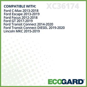 img 2 attached to ECOGARD XC36174 Премиум салонный воздушный фильтр для Ford Escape 2013-2020, Focus 2012-2018, Transit Connect 2014-2021, C-Max 2013-2018, GT 2017-2020, Lincoln MKC 2015-2019, Corsair 2020