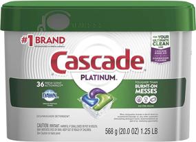 img 4 attached to 🌟 Cascade Platinum Dishwasher Pods, ActionPacs Detergent - Fresh Scent, 36 Count: Superior Cleaning Performance!
