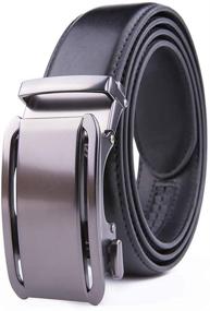 img 4 attached to Redefine Style with Ratchet Leather Dress Automatic Buckle Men's Accessories