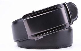 img 3 attached to Redefine Style with Ratchet Leather Dress Automatic Buckle Men's Accessories