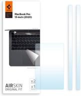 📱 spigen airskin macbook pro touchbar/trackpad защитник: матовая пленка для macbook pro 13" (2020) - окончательное решение для защиты. логотип