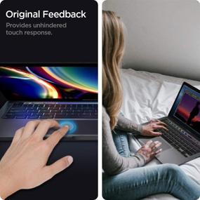 img 1 attached to 📱 Spigen AirSkin MacBook Pro TouchBar/TrackPad защитник: Матовая пленка для MacBook Pro 13" (2020) - Окончательное решение для защиты.