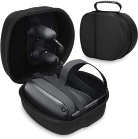 img 4 attached to 🎮 Black Hard Travel Case for Oculus Quest, Oculus Quest 2 - Protect VR Gaming Headset and Controllers Accessories with Compact Carrying Case