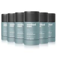 long-lasting method men's aluminum-free deodorant, sea & surf, pack of 6 for odor-free freshness logo