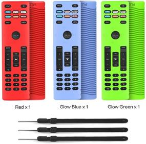 img 2 attached to 3 PCS TOLUOHU Case for Vizio XRT136 Remote Control - Glow Skin Sleeve with Lanyard | Shockproof, Anti-Slip, Lightweight | Smart TV Remote Cover Case