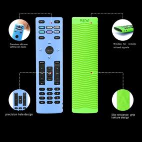 img 3 attached to 3 PCS TOLUOHU Case for Vizio XRT136 Remote Control - Glow Skin Sleeve with Lanyard | Shockproof, Anti-Slip, Lightweight | Smart TV Remote Cover Case