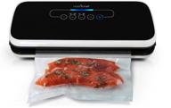 nutrichef pkvs vacuum sealer machine, 🍲 12 inch, black - preserve food freshness effortlessly логотип