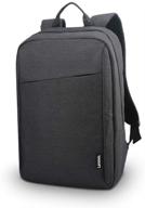 🎒 lenovo b210 laptop backpack - 15.6-inch for men or women, durable, water-repellent, lightweight, clean design, sleek and casual for travel, business or college, gx40q17225, black logo