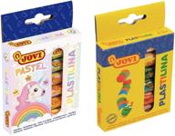 jovi plastilina reusable non-drying modeling clay set - 12 combo pack, multicolor logo