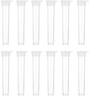 📦 craftdady 200pcs clear plastic empty storage tubes set: bead containers with lid, test bottles, organizers - 2.99x0.53" size logo