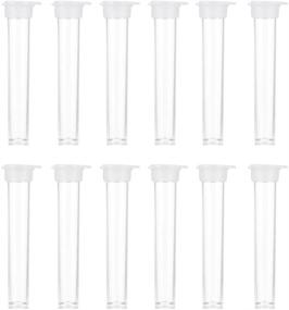 img 4 attached to 📦 Craftdady 200Pcs Clear Plastic Empty Storage Tubes Set: Bead Containers with Lid, Test Bottles, Organizers - 2.99x0.53" Size