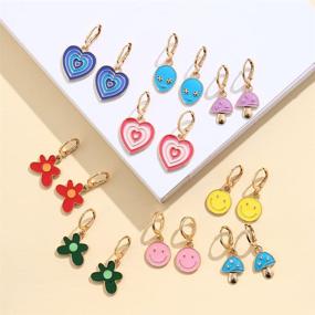 img 2 attached to 🦋 Vibrant Butterfly Earrings: Hypoallergenic & Aesthetic Girls' Jewelry