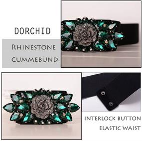 img 1 attached to 🌸 Dorchid Crystal Ornament Waistband: Stylish Cummerbunds for Women - Enhancing Your Belt Accessories