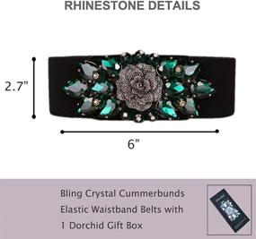 img 2 attached to 🌸 Dorchid Crystal Ornament Waistband: Stylish Cummerbunds for Women - Enhancing Your Belt Accessories